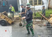 Satgas TMMD Depok Bangun Saluran Air Demi Kenyamanan Warga Sukamaju