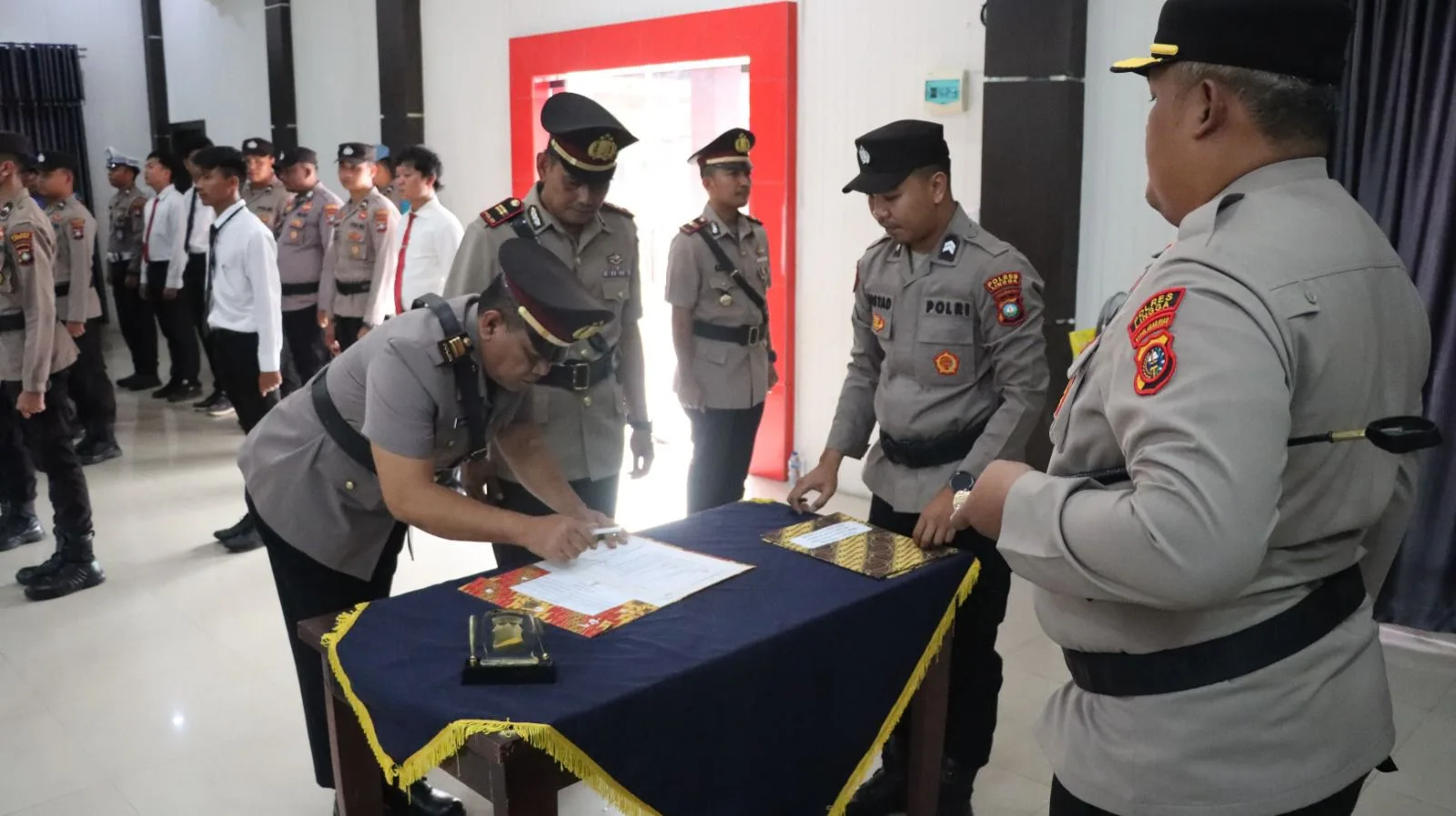Kapolres Lingga Pimpin Sertijab, Pejabat Baru Siap Emban Amanah