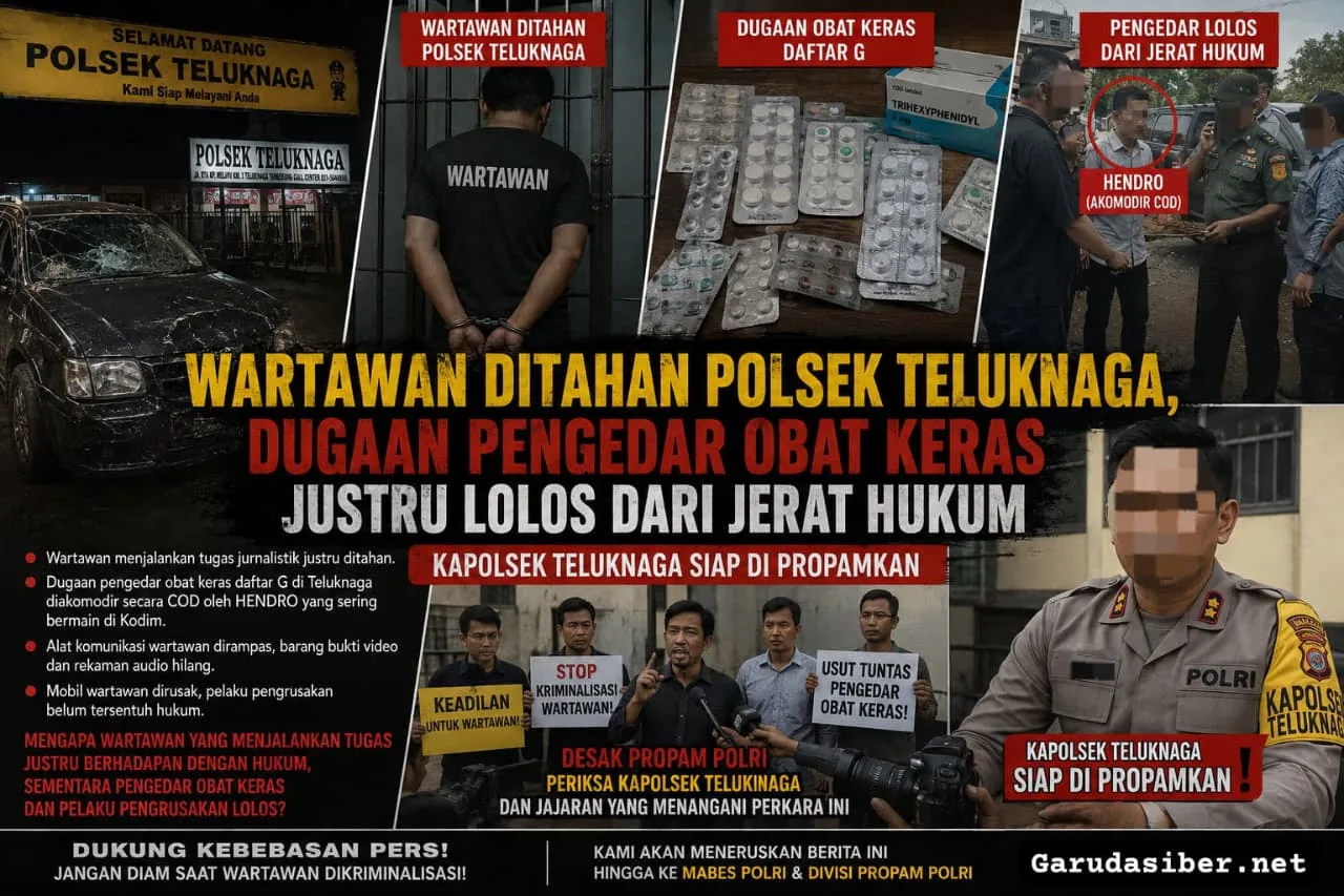 Wartawan Ditahan Polsek Teluknaga, Dugaan Pengedar Obat Keras Justru Lolos dari Jerat Hukum. Kapolsek Teluknaga Siap di Propamkan