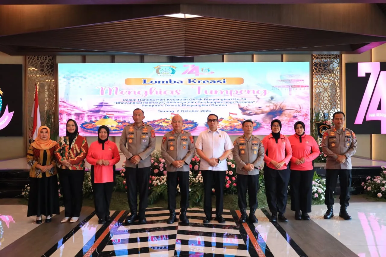 Polda Banten Gelar Lomba Hias Tumpeng HKGB ke-74, Tekankan Makna Kebersamaan dan Peran Bhayangkari